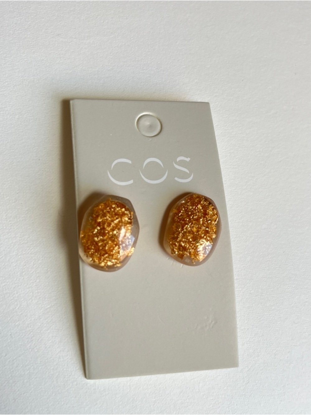COS Gold-Tone Round Resin Stud Earrings